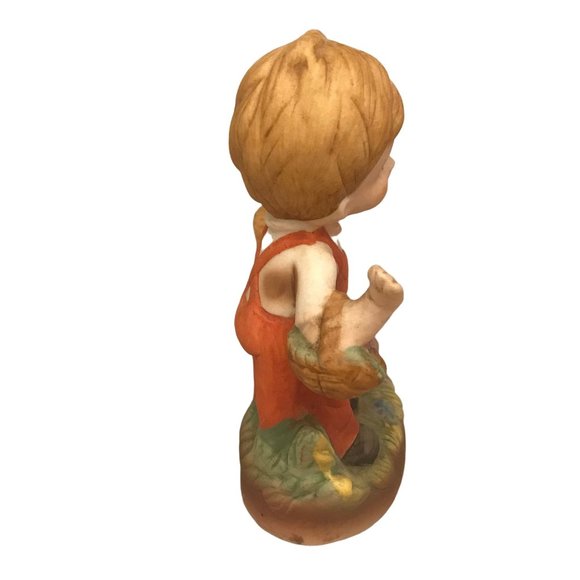 Original Arnart Creation Young Boy Figurine Bisque Made in Taiwan 5" - Picture 6 of 9